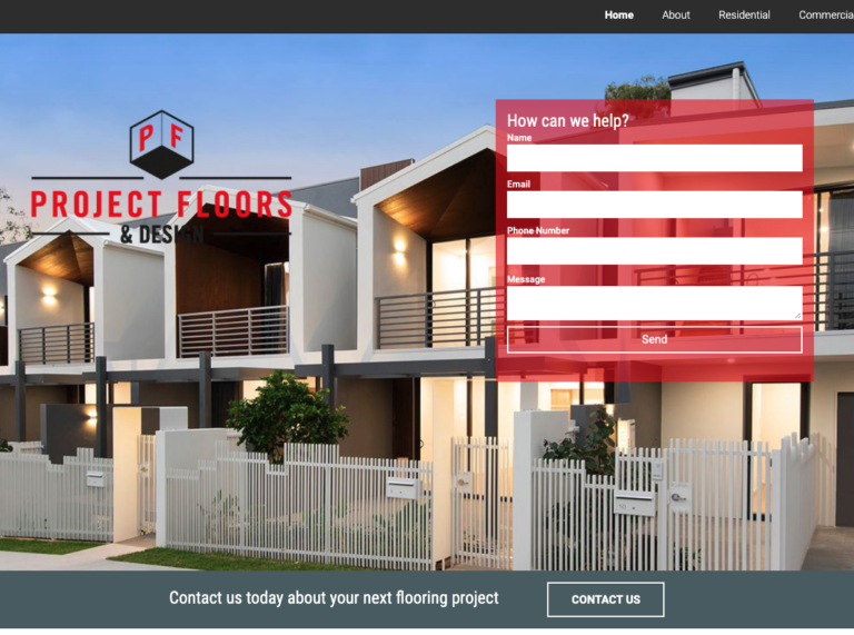 Project Floors Website Homepage